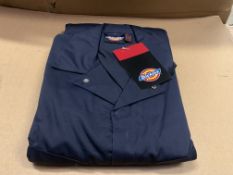 10 X BRAND NEW BOXED DICKIES NAVY BLUE DELUXE COVERALLS SIZE MEDIUM