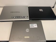 3 X LAPTOPS FOR SPARES AND REPAIRS