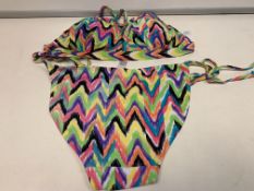 20 X BRAND NEW MULTI COLOUR BIKINI SWIMSUITS SIZES VARY BETWEEN 10,12,14 AND 16