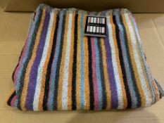 36 X BRAND NEW MULTI COLOURED TOWELS SIZE 65 X 125 CM IN 1 BOX