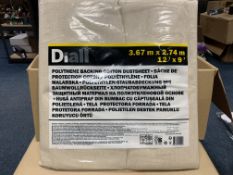 10 X DIALL DUST SHEETS SIZE 3.67 M X 2.74 M IN 1 BOX