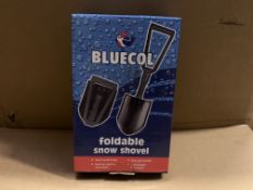 12 X NEW BOXED BLUECOL FOLDABLE METAL SHOVELS