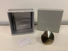 CALVIN KLEIN GOLD COLOURED FASHION RING WITH DISPLAY BOX