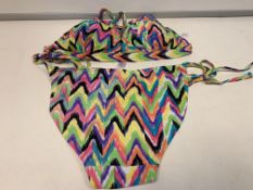 20 X BRAND NEW MULTI COLOUR BIKINI SWIMSUITS SIZES VARY BETWEEN 10,12,14 AND 16