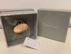 CALVIN KLEIN ROSE COLOURED FASHION RING WITH DISPLAY BOX