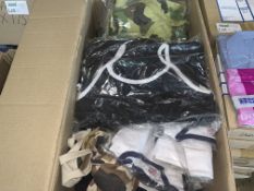 LOT CONTAINING APPROXIMATLEY 175 ITEMS OF CLOTHING IN VARIOUS STYLES AND SIZES