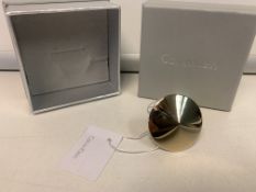 CALVIN KLEIN GOLD COLOURED FASHION RING WITH DISPLAY BOX