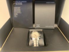 PORSCHE DESIGN TIME PIECES P6000 WRIST WATCH WITH BOX AND PAPER WORK