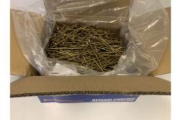 3 X BOXES OF 1000 SINGLE THREAD GOLD SCREWS SIZE 5.0 X 100MM