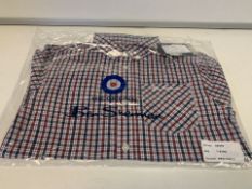 (NO VAT) 4 X BRAND NEW BEN SHERMAN RED CHECK SHIRTS SIZE 7-8 (131/18)