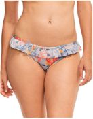 15 X BRAND NEW FIGLEAVES LIGHT GREY FLORAL CAMILIA FRILL BIKINI BRIEFS SIZE 16 RRP £24 EACH (435/