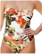 15 X BRAND NEW FIGLEAVES CORAL PALM BALI PALM UNDERWIRED BANDEAU TANKINI TOPS IN VARIOUS SIZES