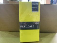 24 X BRAND NEW ESSENTIAL STUDIO SINGLE FITTED SHEETS (707/18)