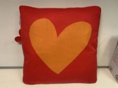 12 X BRAND NEW AGATHA RUIZ DE LA PRADA CORAZON FUCSIA NARANJA CUSHIONS 45 X 45CM RRP £40 EACH (239/