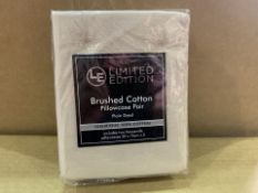 32 X BRAND NEW LIMITED EDITION BRUSHED COTTON PAIRS OF PILLOWCASES (654/18)