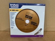 9 X BRAND NEW MACALLISTER 180MM DIAMOND CUTTER BLADES (339/18)