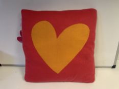 12 X BRAND NEW AGATHA RUIZ DE LA PRADA CORAZON FUCSIA NARANJA CUSHIONS 45 X 45CM RRP £40 EACH (241/