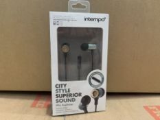 10 X BRAND NEW ITEMPO CITY STYLE SUPERIOR SOUND EARPHONES (308/18)