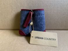 50 X BRAND NEW URBAN COUNTRY TRIANGLE POUCH COIN HOLDERS GREY AND BURGUNDY RRP £7 EACH (542/18)