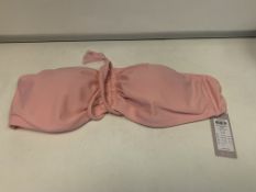 5 X BRAND NEW INDIVIDUALLY PACKAGED PIECES PCNIA CANDY PINK BANDEAU SWIMTOPS IN VARIOUS SIZES