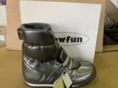 24 X BRAND NEW SILVER SNOW BOOTS IN RATIO BOXES SIZES 36-42