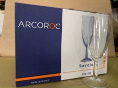 8 X BRAND NEW PACKS OF 12 ARCOROC SAVOIE 17CL GLASSES IN 2 BOXES