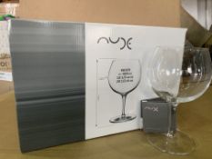 6 X BRAND NEW PACKS OF 6 NUDE GLASS 66300 VINTAGE 19.75OZ GIN AND TONIC GLASSES RRP £40 PER PACK