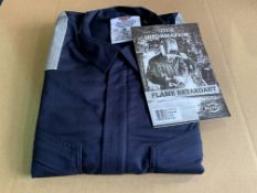 6 X BRAND NEW DICKIES FLAME RETARDANT NAVY BLUE COVERALLS SIZE 42R