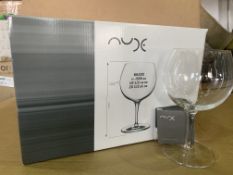5 X BRAND NEW PACKS OF 6 NUDE GLASS 66300 VINTAGE 19.75OZ GIN AND TONIC GLASSES RRP £40 PER PACK