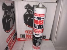 36 X BRAND NEW BOXED EVO-STIK THE DOGS B*LL*OCKS ADHESIVE AND SEALANT GREY (PRODUCTION DATE DECEMBER