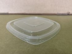 10 X PACKS OF 500 BRAND NEW LIDS FOR M500L MICROWAVEABLE TRAYS 136 X 136 X 6MM