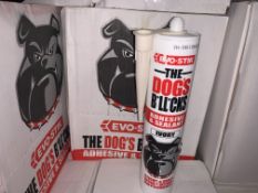 36 X BRAND NEW BOXED EVO-STIK THE DOGS B*LL*OCKS ADHESIVE AND SEALANT IVORY (PRODUCTION DATE