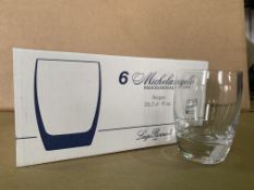8 X BRAND NEW PACKS OF 6 LUIGI BORMIOLI MICHELANGELO 26.5CL GLASSES IN 2 BOXES RRP £32 PER PACK