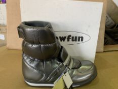 24 X BRAND NEW SILVER SNOW BOOTS IN RATIO BOXES SIZES 36-42
