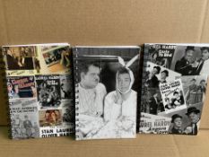 APPROX 160 X BRAND NEW LAUREL AND HARDY NOTEPADS IN 2 BOXES (DESIGNS MAY VARY)