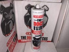 36 X BRAND NEW BOXED EVO-STIK THE DOGS B*LL*OCKS ADHESIVE AND SEALANT BROWN (PRODUCTION DATE