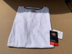 6 X BRAND NEW DICKIES MEDICAL WHITE TOPS MEDICAL UNIFORMS IN VARIOUS SIZES