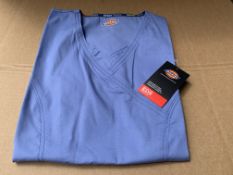 10 X BRAND NEW DICKIES MEDICAL LIGHT BLUE MEDICAL UNIFORMS TOPS IN VARIOUS SIZES