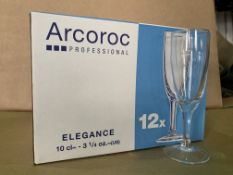 12 X BRAND NEW PACKS OF 12 ARCOROC ELEGANCE 10CL GLASSES IN 3 BOXES