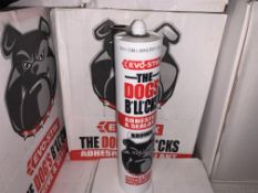36 X BRAND NEW BOXED EVO-STIK THE DOGS B*LL*OCKS ADHESIVE AND SEALANT BROWN (PRODUCTION DATE