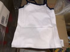 (NO VAT) APPROX 175 BRAND NEW WHITE AND BLACK VEST TOPS (CHILDRENS) (1218/25)