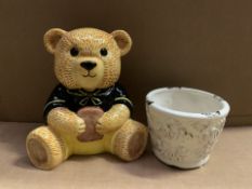 36 ITEMS TO INCLUDE CERAMIC BEARS, PLANT POTS ETC (961/25)