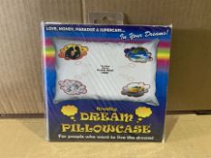 96 X BRAND NEW NOVELTY DREAM PILLOWCASES IN 2 BOXES (362/25)