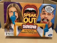 12 X BRAND NEW HASBRO GAMING SPEAK OUT SHOWDOWN GAMES IN 3 BOXES (1316/25)