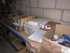 FULL BAY MIXED LOT INCLUDING WEATHER POSTERS, SCARLET PAPER, DUSTCAPS, HEADPHONES ETC (1118/25)