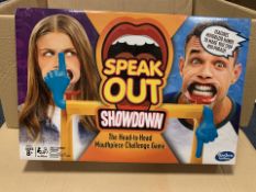 12 X BRAND NEW HASBRO GAMING SPEAK OUT SHOWDOWN GAMES IN 3 BOXES (1315/25)