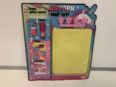 284 X UNICORN NAIL ART SETS PLEASE NOTE PURSE IS MISSING (292/25)