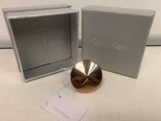 CALVIN KLEIN ROSE COLOURED FASHION RING WITH DISPLAY BOX (18/25)