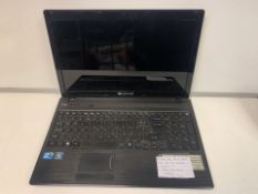 PACKARD BELL PEW 91 LAPTOP, INTEL CORE i3, 2.4 GHZ, WINDOWS 10, 750GB HARD DRIVE WITH CHARGER (94/