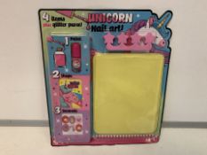 284 X UNICORN NAIL ART SETS PLEASE NOTE PURSE IS MISSING (293/25)